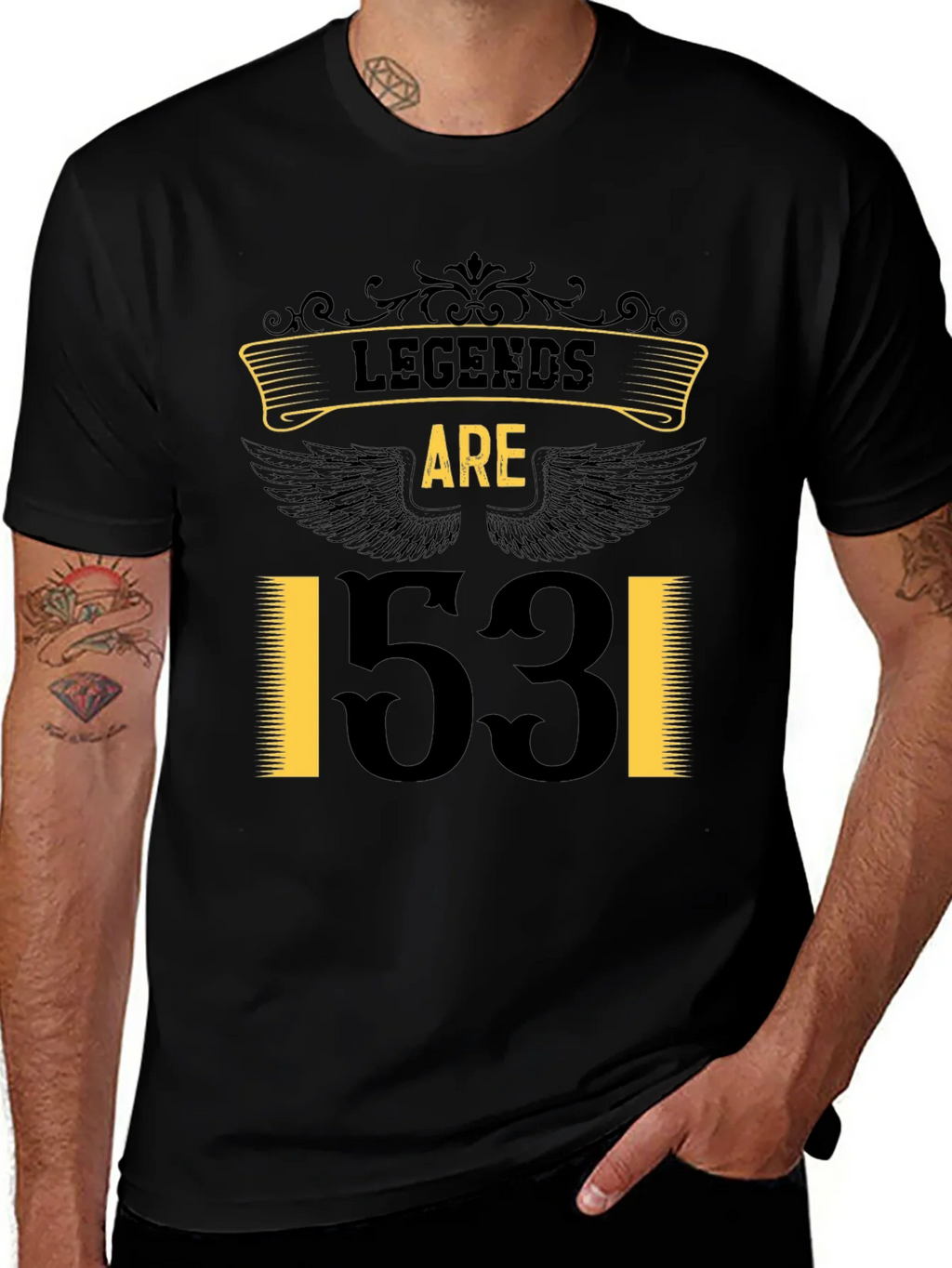 Legends Are 53! Black Graphic Tee product image 1