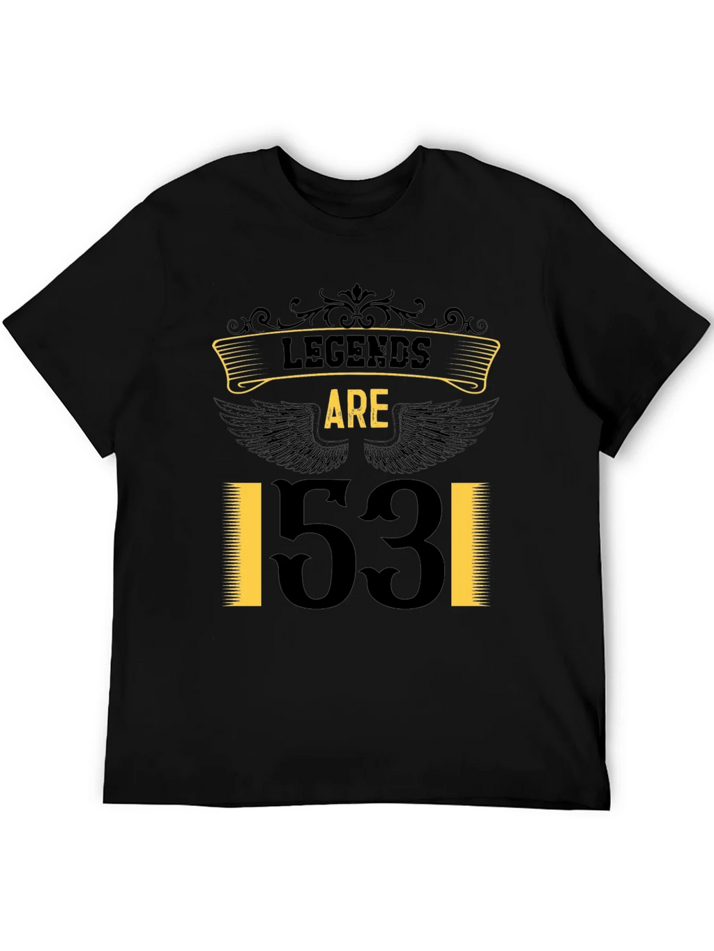 Legends Are 53! Black Graphic Tee product image 5