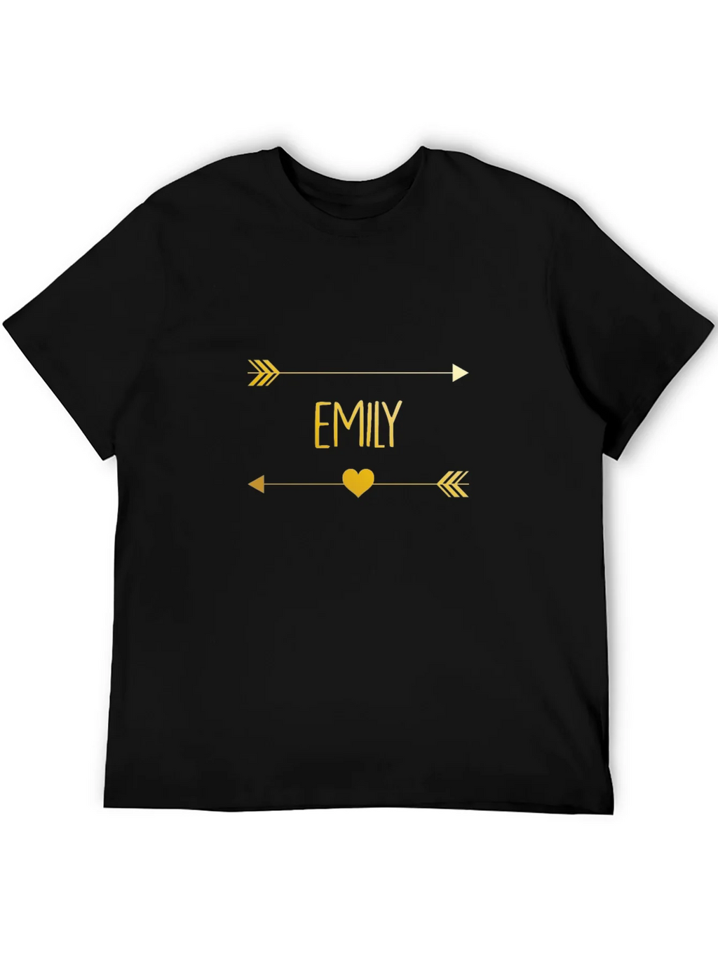 Emily Arrow Heart T-Shirt - Trendy Gold Graphic Tee product image 5