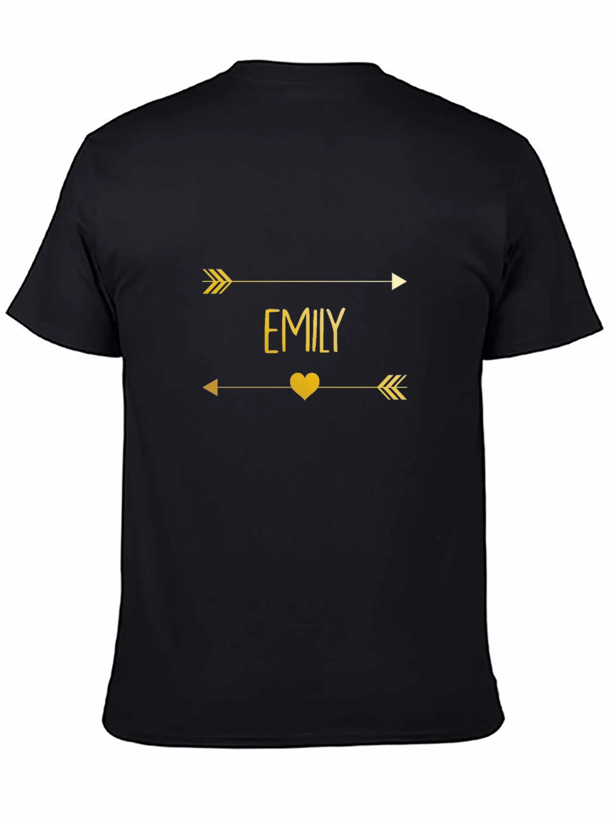 Emily Arrow Heart T-Shirt - Trendy Gold Graphic Tee product image 4