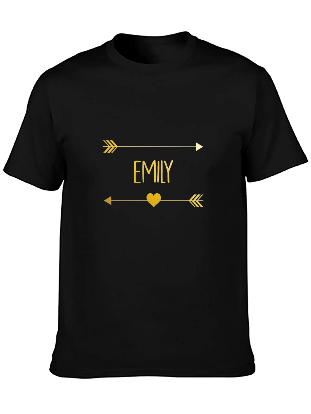 Emily Arrow Heart T-Shirt - Trendy Gold Graphic Tee product image 3