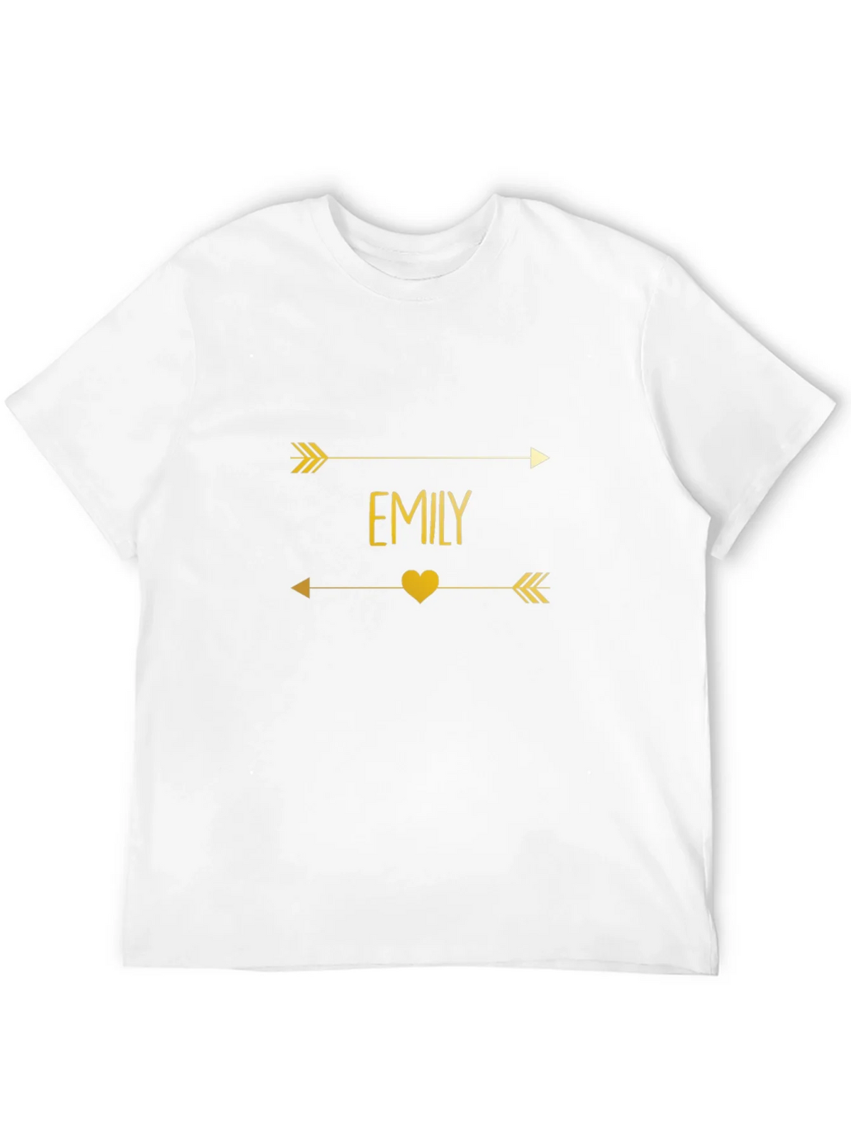 Emily Arrow Heart T-Shirt - Trendy Gold Graphic Tee product image 11