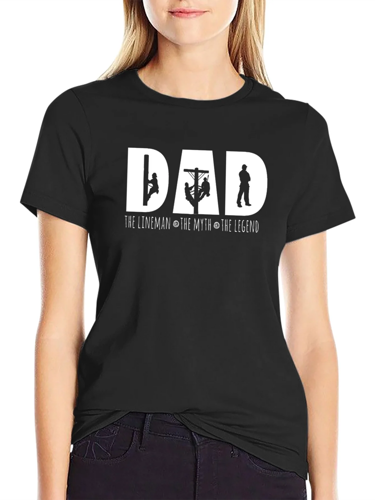 Dad Lineman T-Shirt - The Myth Legend Fathers Day Tee product image 2