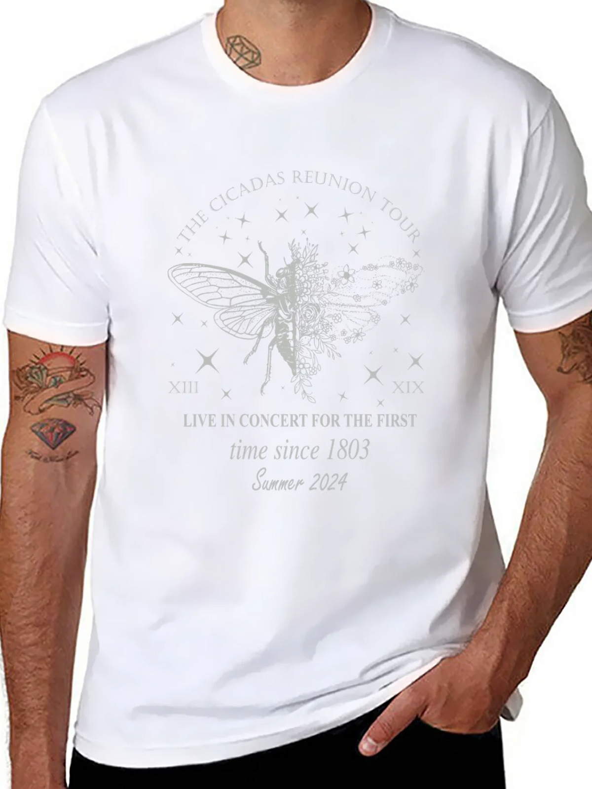 Cicadas Reunion Tour 2024 Black T-Shirt product image 7