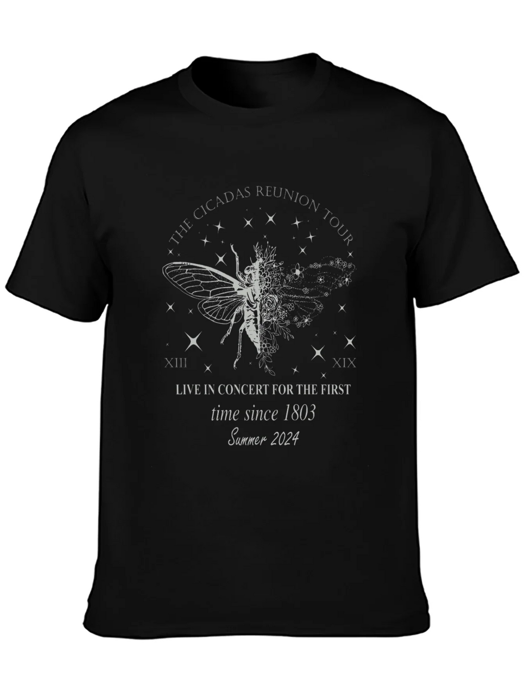 Cicadas Reunion Tour 2024 Black T-Shirt product image 3