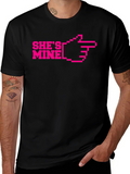 Shes Mine Pixel Art Graphic T-Shirt product image 1