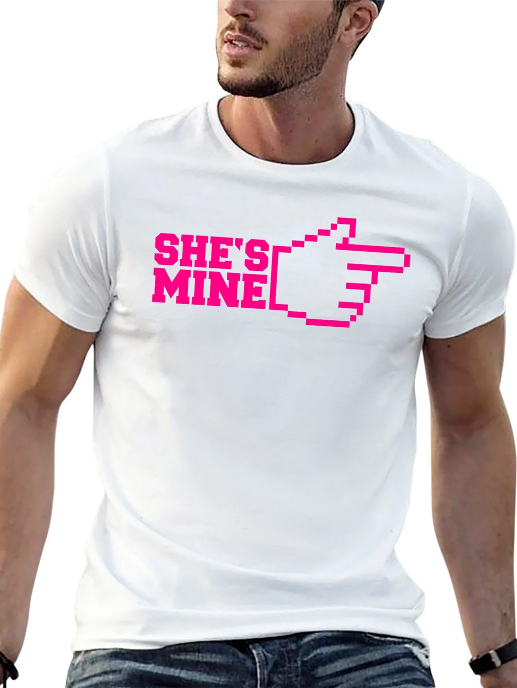 Shes Mine Pixel Art Graphic T-Shirt product image 12