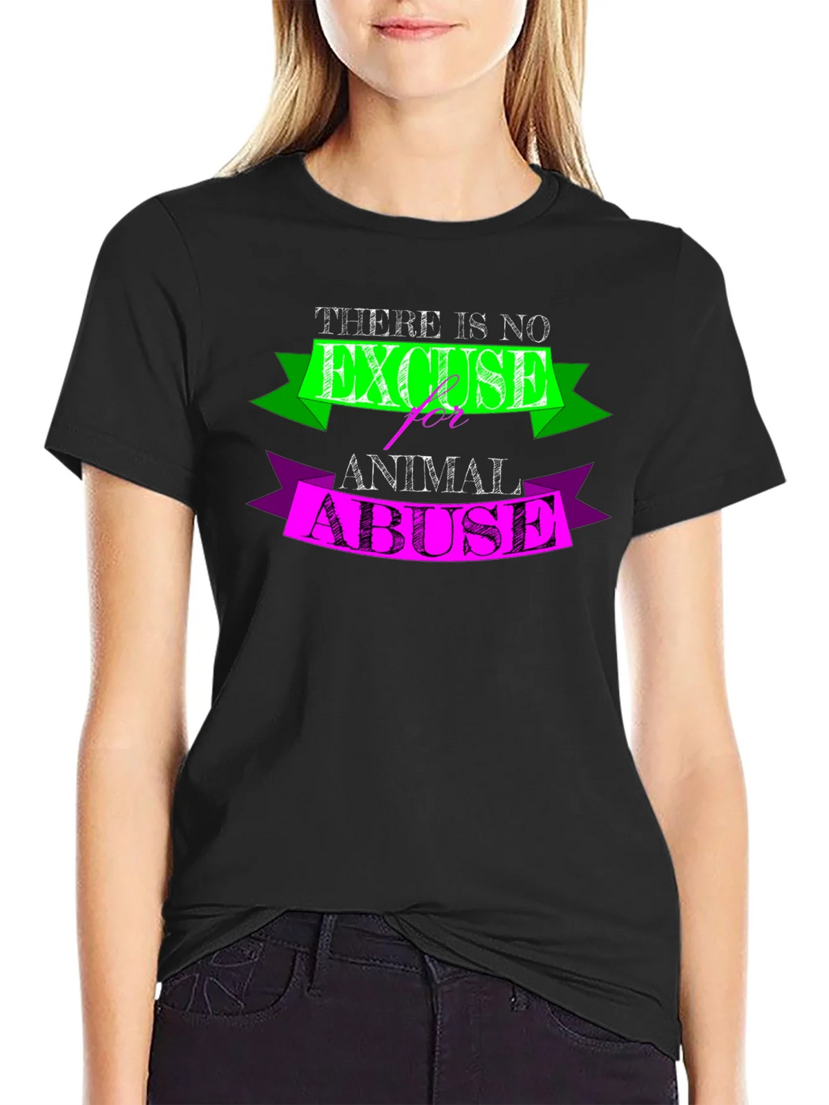 No Excuse for Animal Abuse Graphic Tee product image 2