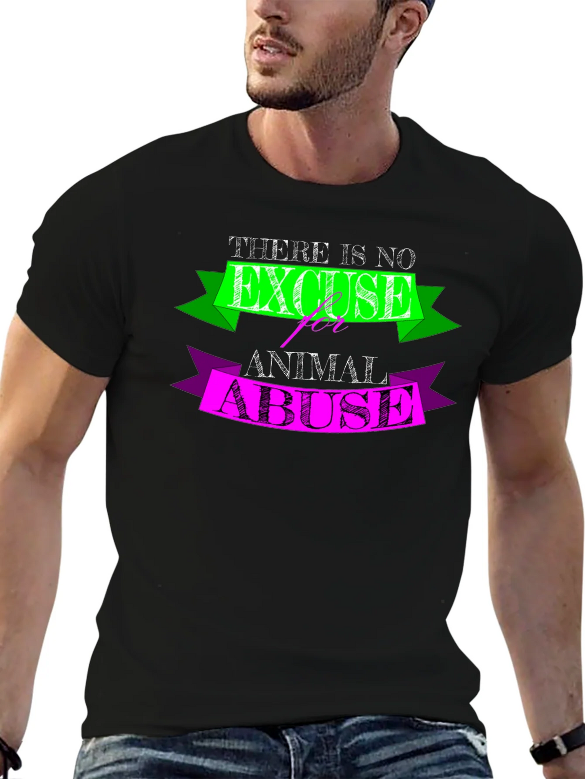 No Excuse for Animal Abuse Graphic Tee product image 6