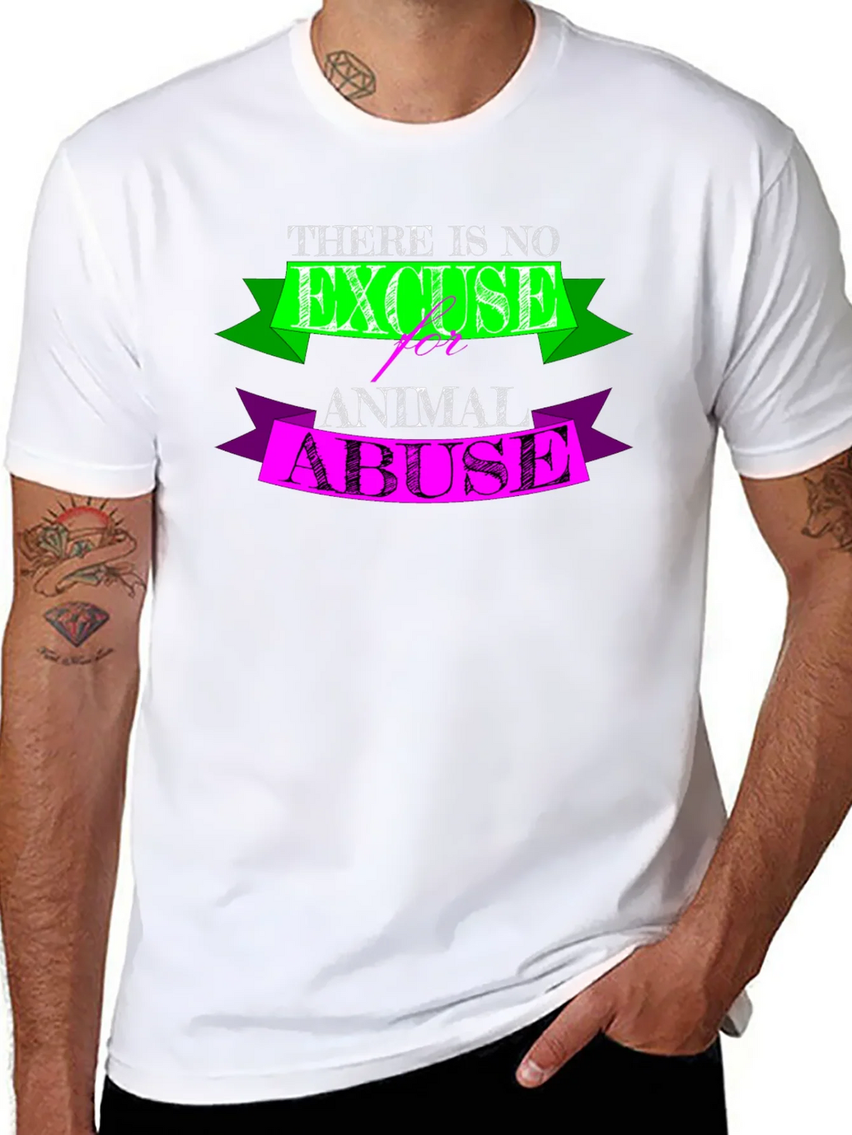 No Excuse for Animal Abuse Graphic Tee product image 7