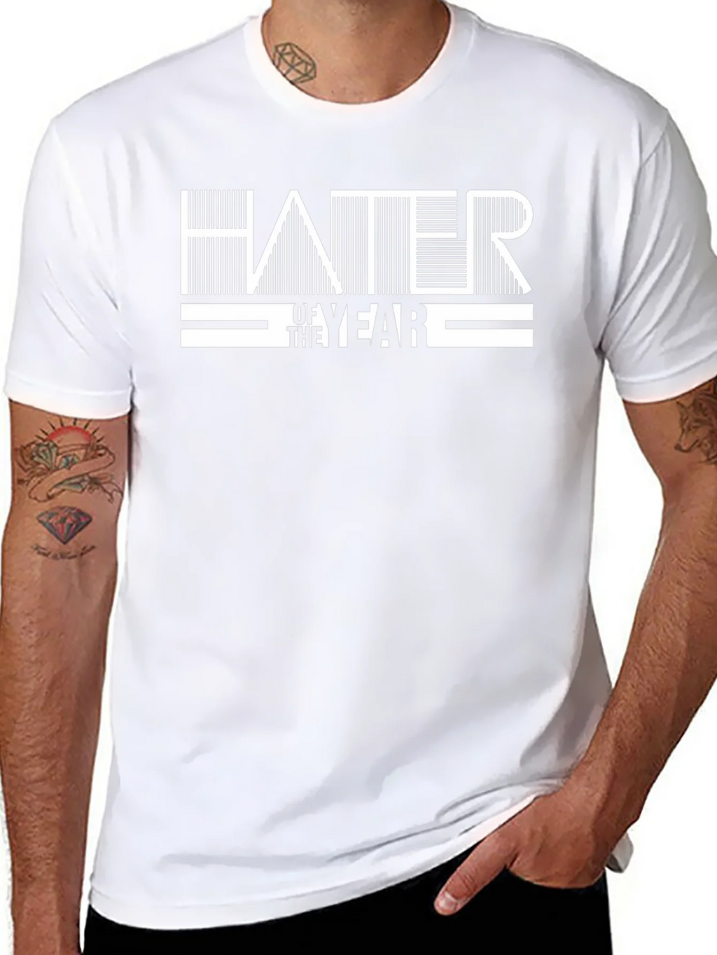 Hater of the Year Black Graphic T-Shirt product image 6