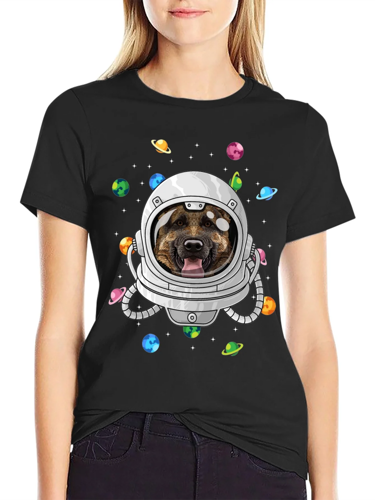 Astronaut Dog T-Shirt - Space Lover Tee product image 2
