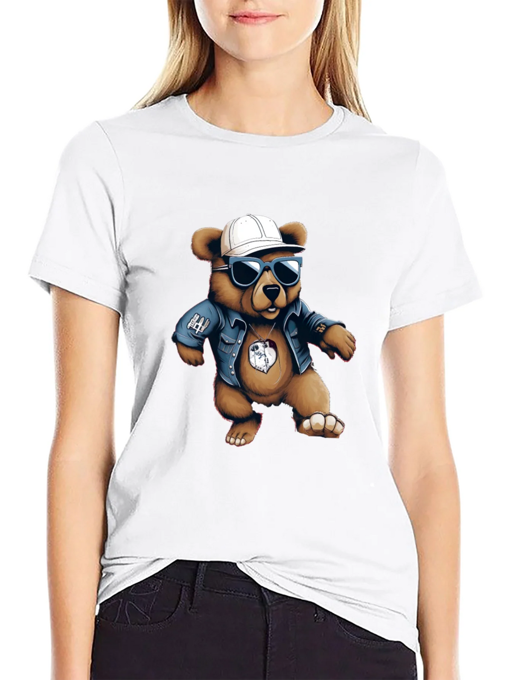 Cool Bear Graphic Tee - Black Cotton Blend product image 8