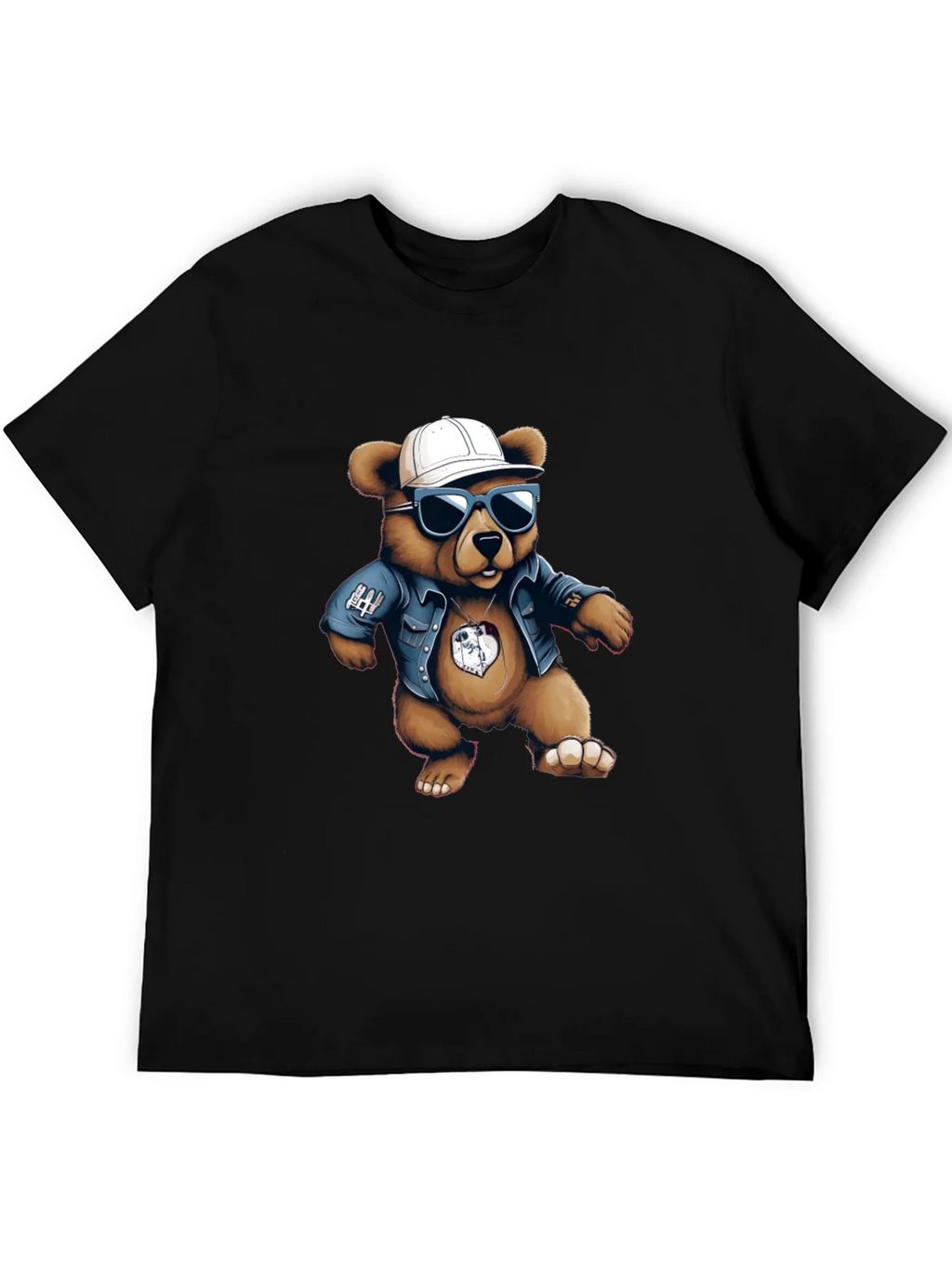 Cool Bear Graphic Tee - Black Cotton Blend product image 5