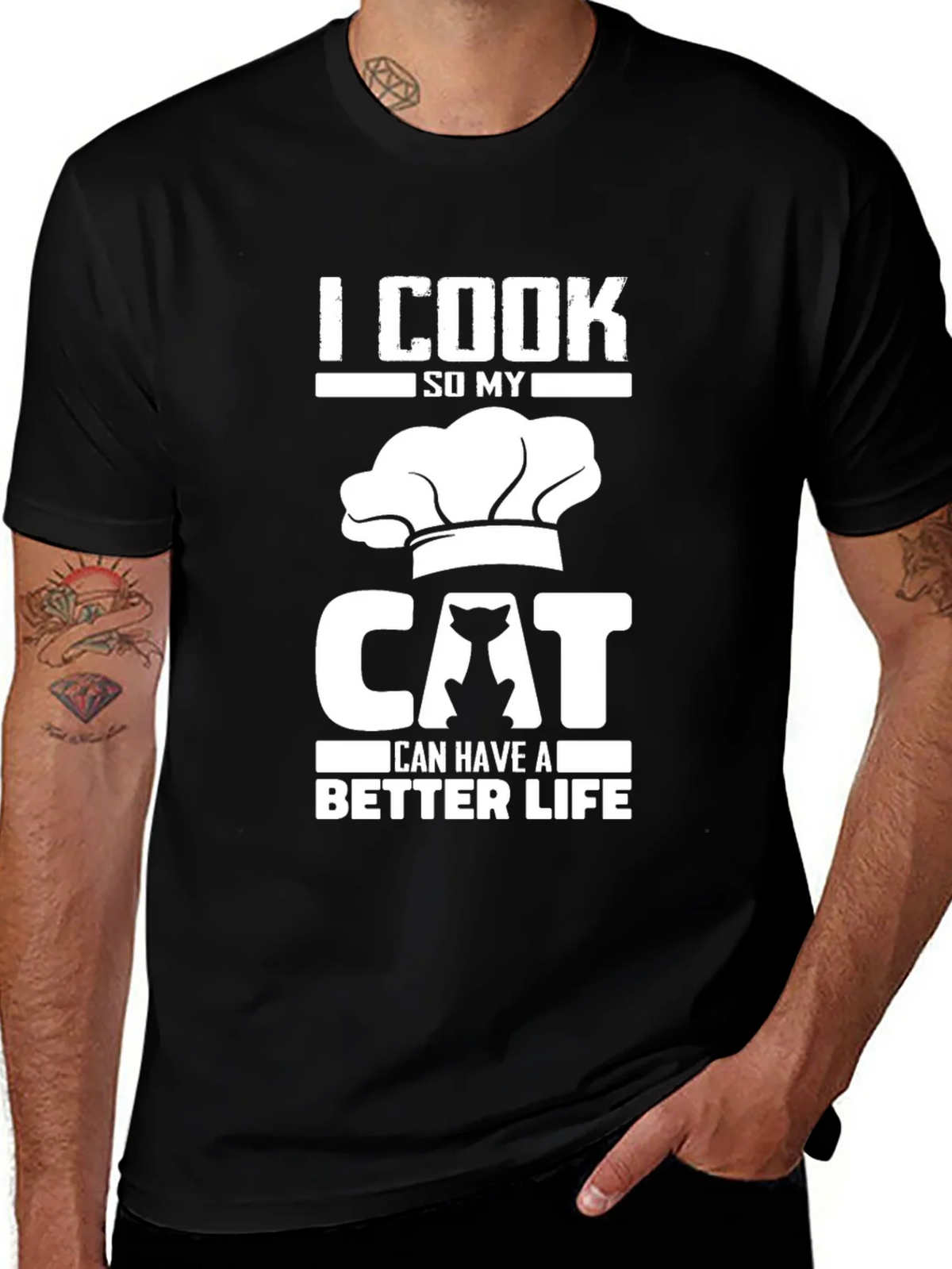 I Cook So My Cat Can Have a Better Life T-Shirt product image 1