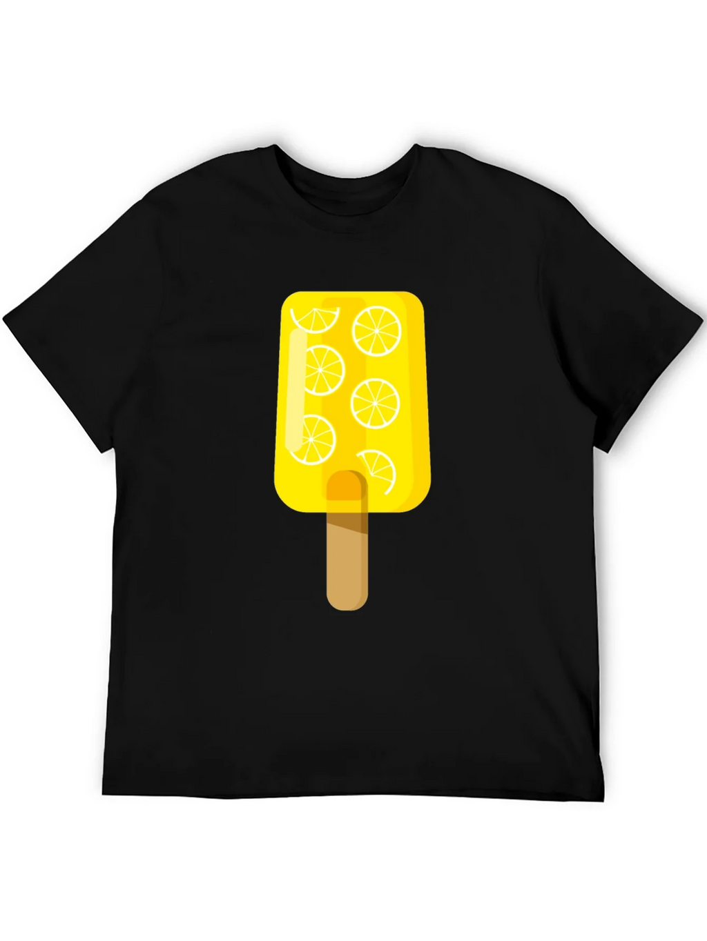 Lemon Popsicle Graphic Tee - Black Cotton T-Shirt product image 5