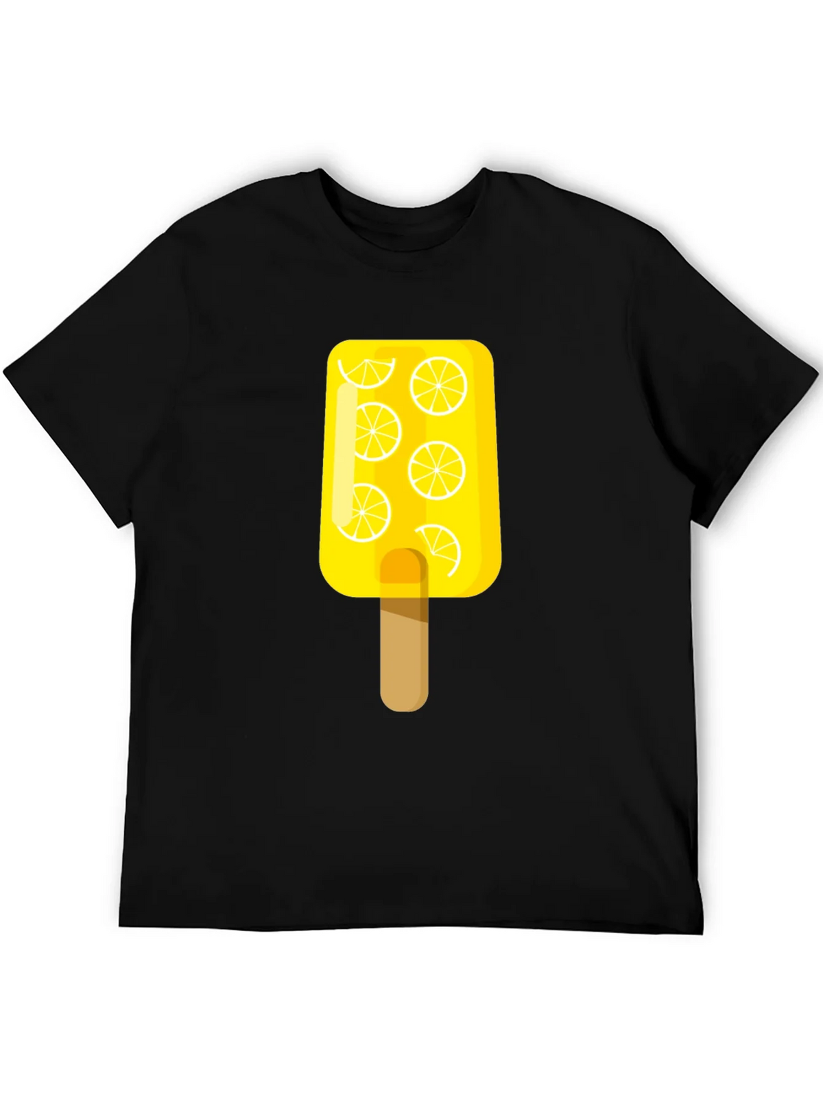 Lemon Popsicle Graphic Tee - Black Cotton T-Shirt product image 5