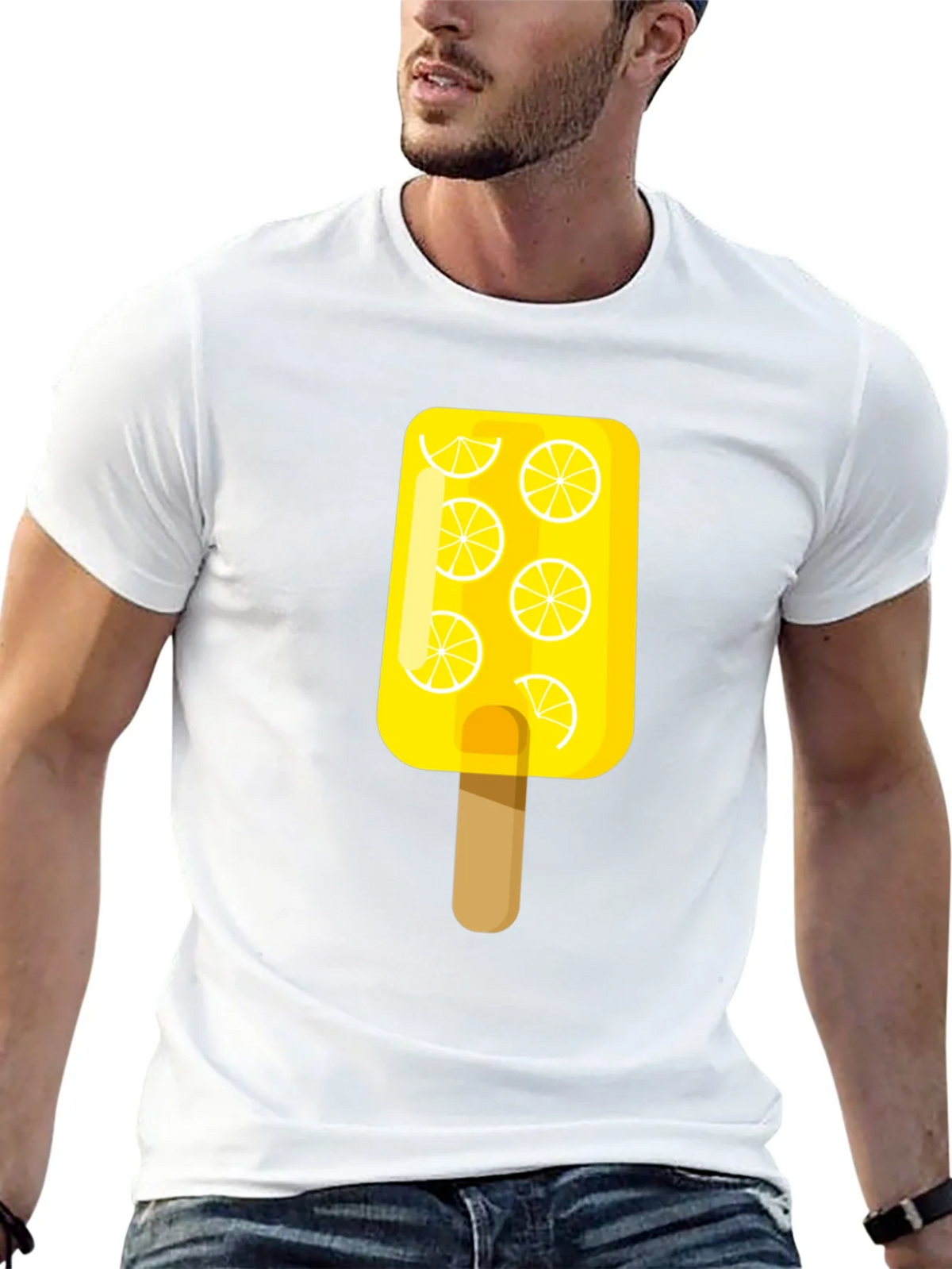 Lemon Popsicle Graphic Tee - Black Cotton T-Shirt product image 12