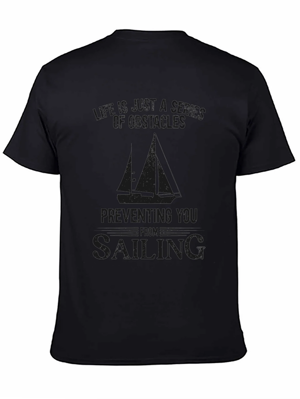 Obstacles to Sailing Graphic Tee - Black product image 4