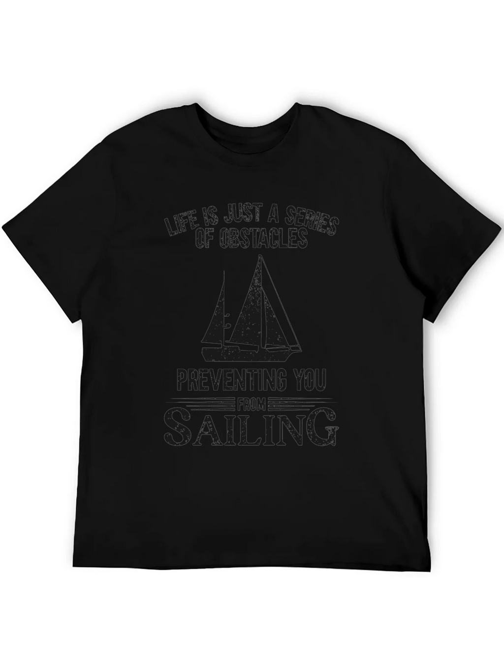 Obstacles to Sailing Graphic Tee - Black product image 5