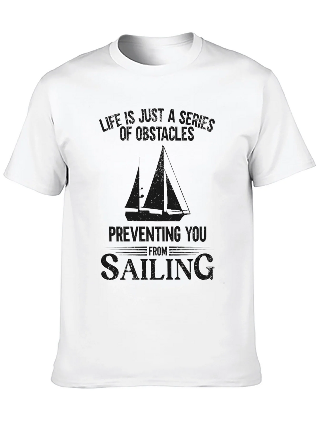 Obstacles to Sailing Graphic Tee - Black product image 9