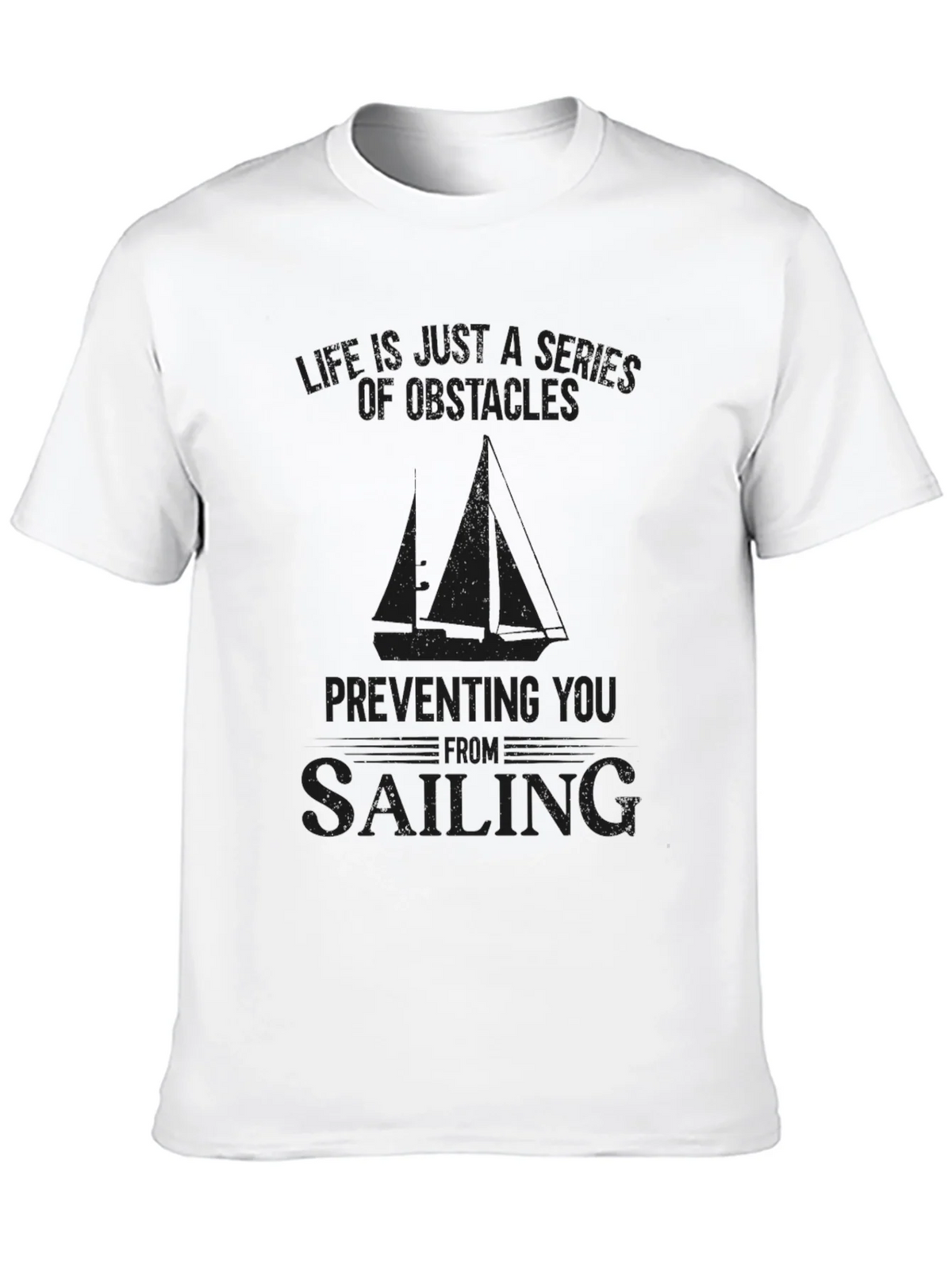 Obstacles to Sailing Graphic Tee - Black product image 9