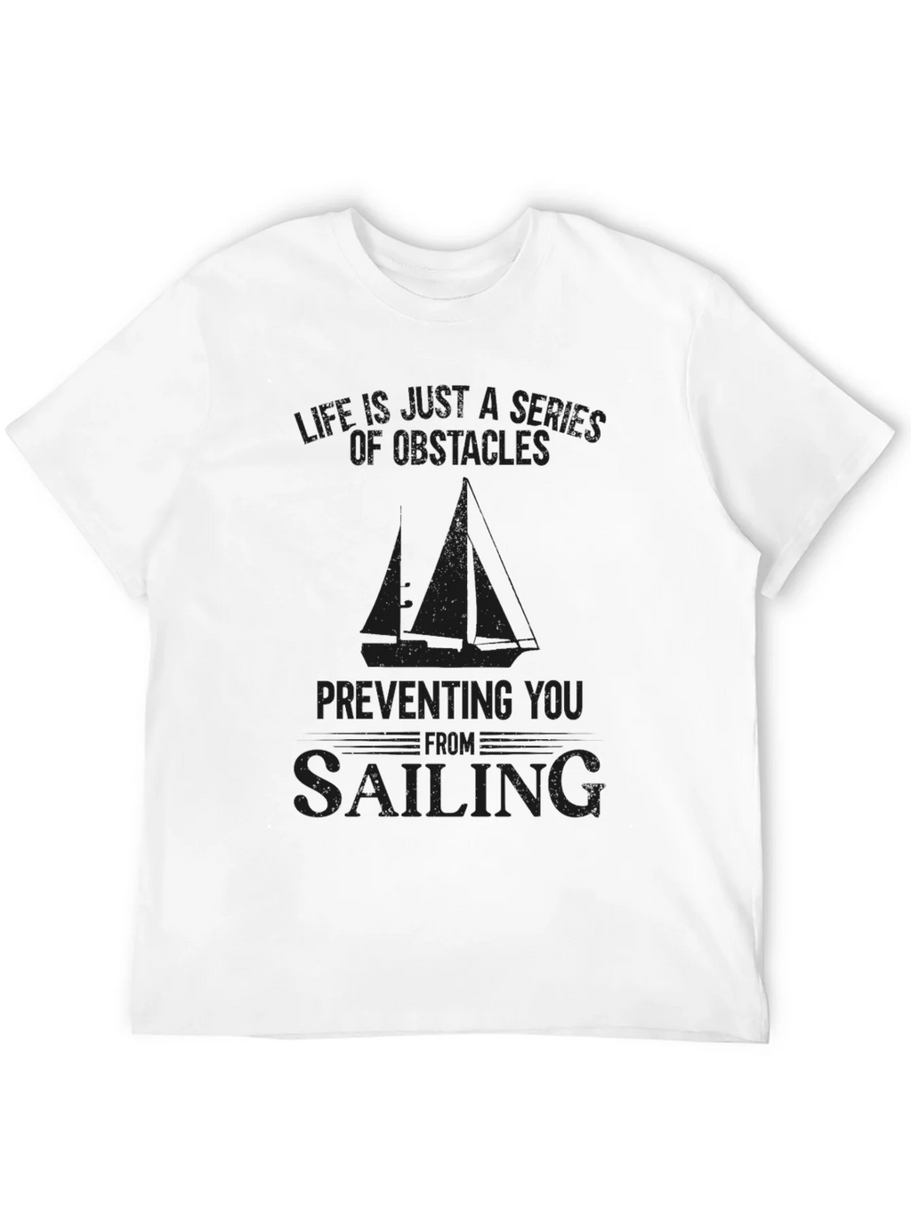 Obstacles to Sailing Graphic Tee - Black product image 11