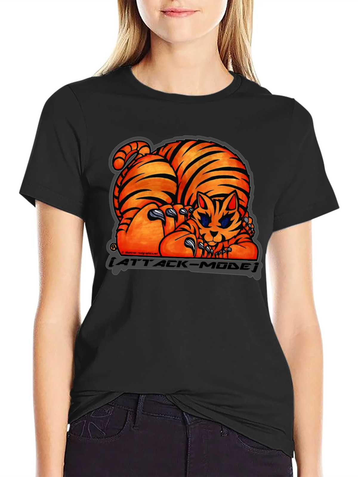 Attack Mode Tiger Graphic T-Shirt Cotton Blend Casual Wear product image 2