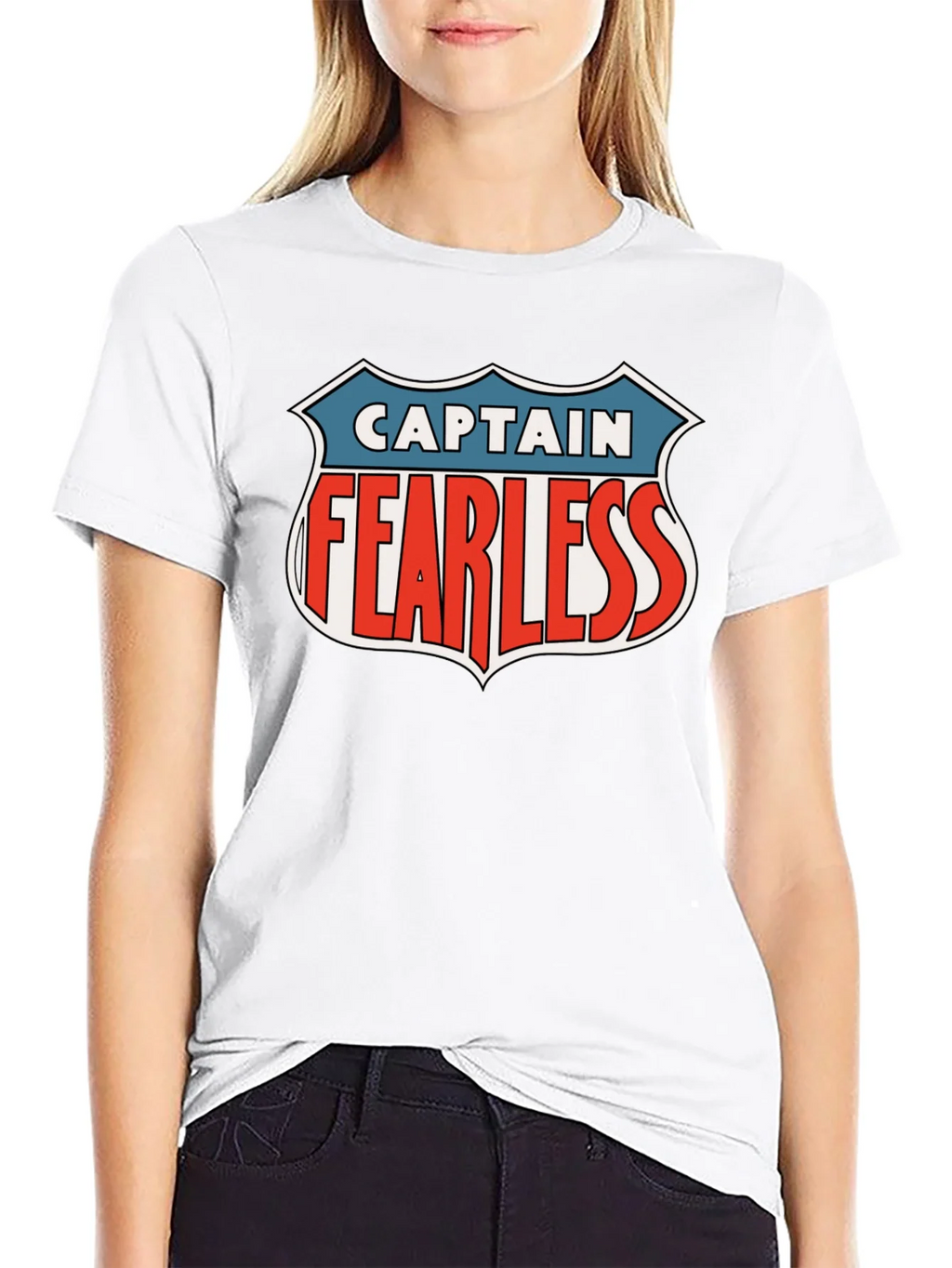 Captain Fearless Graphic Tee - Black Casual T-Shirt product image 8