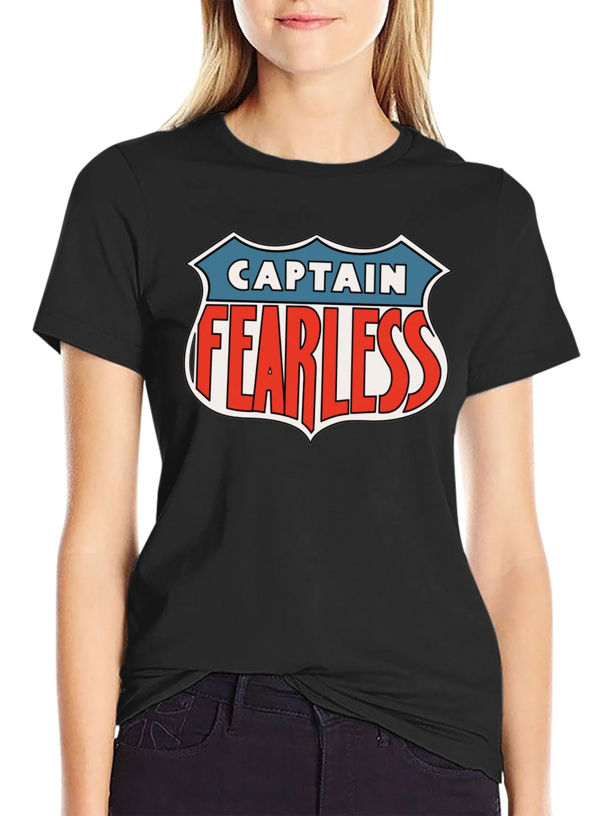 Captain Fearless Graphic Tee - Black Casual T-Shirt product image 2