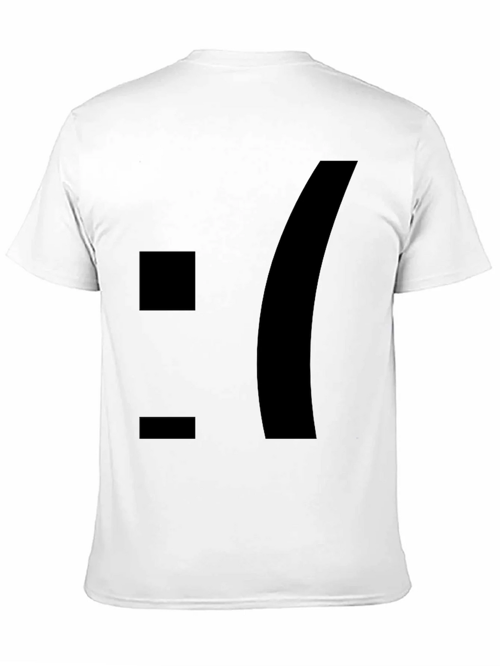 Sad Emoticon Graphic Tee - Black Cotton Blend product image 10