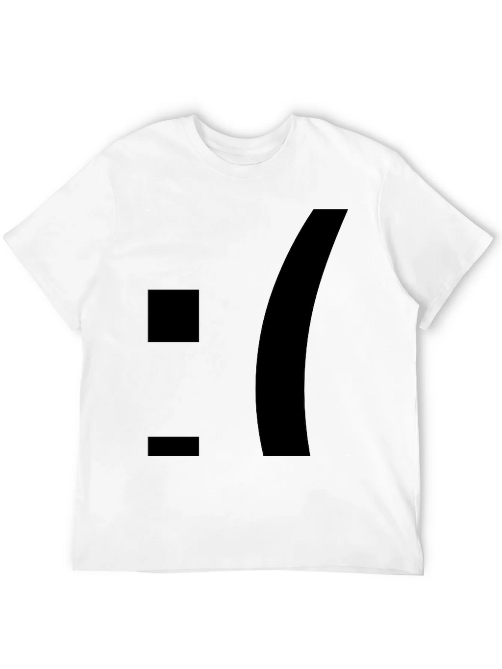 Sad Emoticon Graphic Tee - Black Cotton Blend product image 11