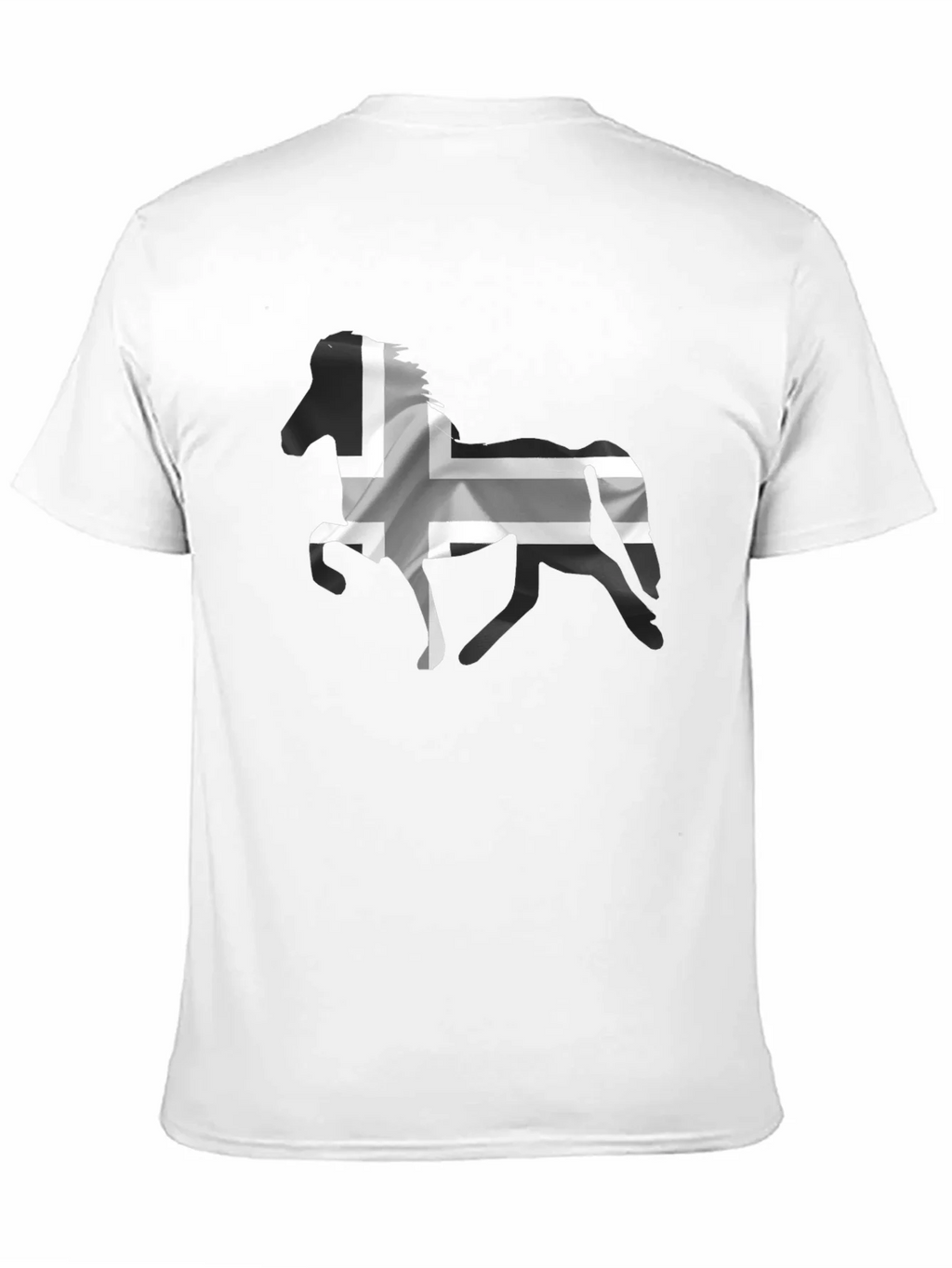 Icelandic Horse Flag T-Shirt - Black Cotton Tee product image 10