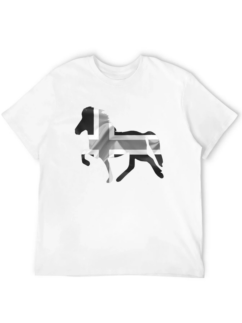 Icelandic Horse Flag T-Shirt - Black Cotton Tee product image 11