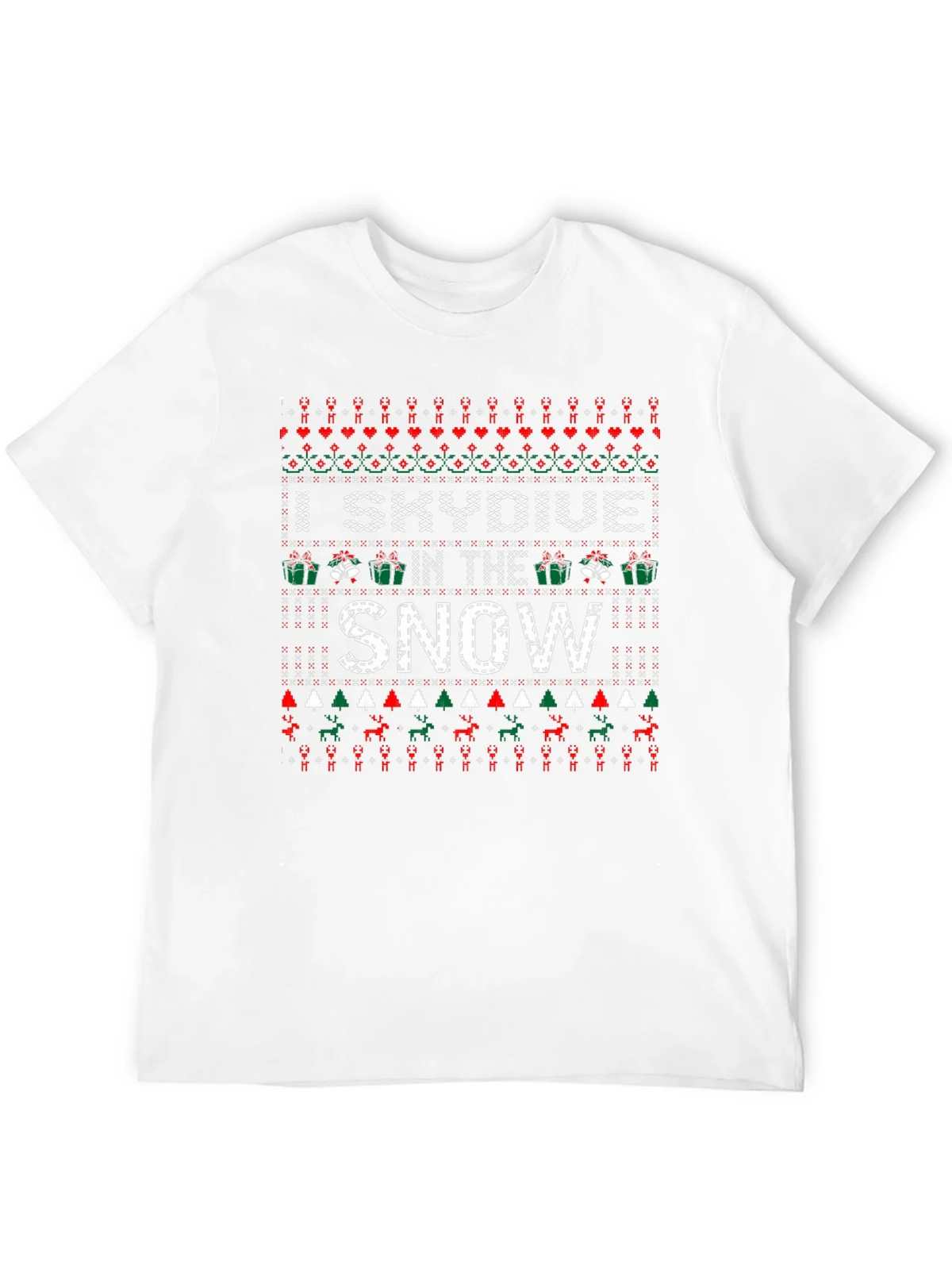 I Skydive in the Snow Ugly Christmas Holiday T-Shirt product image 10