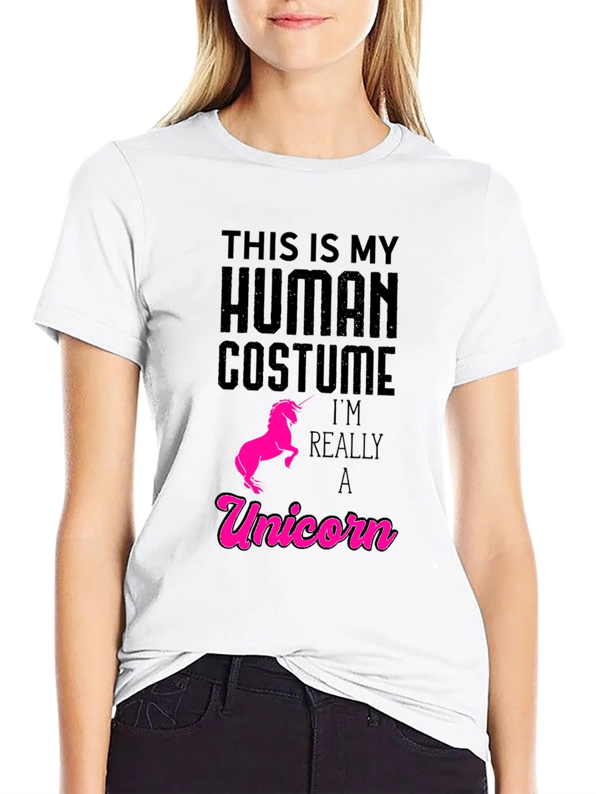 Human Costume Unicorn T-Shirt - Funny Graphic Tee product image 8