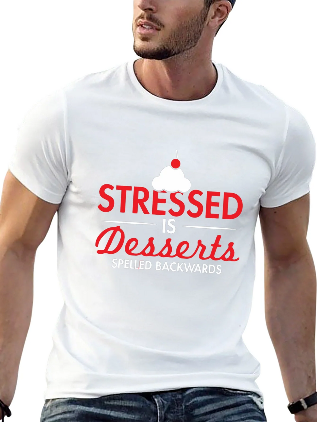 Stressed Spelled Backwards T-Shirt - Dessert Lover product image 11