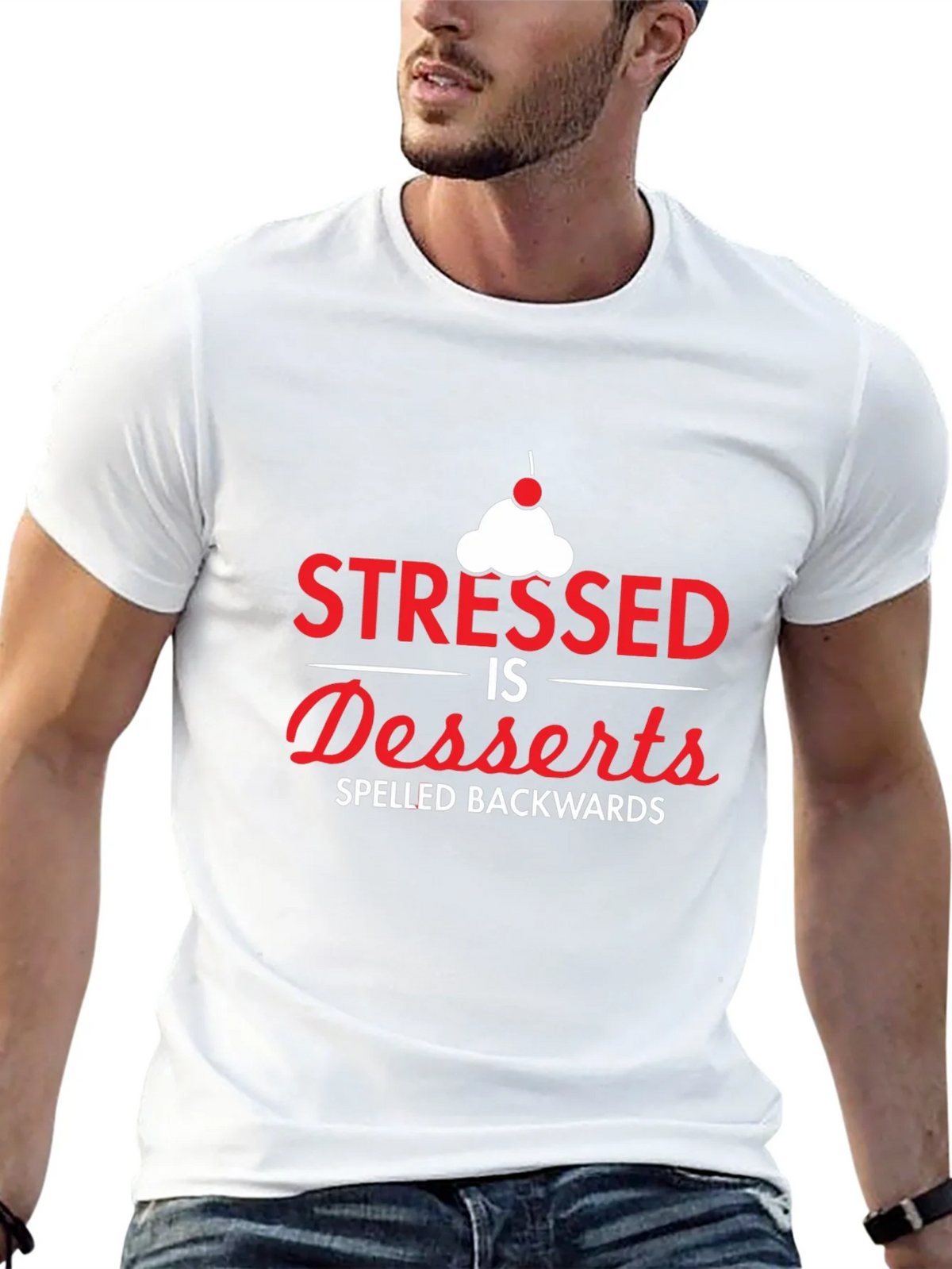 Stressed Spelled Backwards T-Shirt - Dessert Lover product image 11