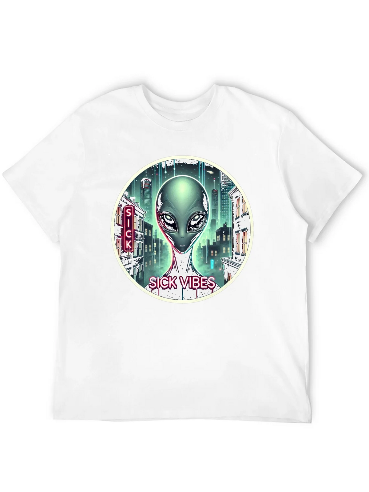 Sick Vibes Alien T-Shirt product image 9