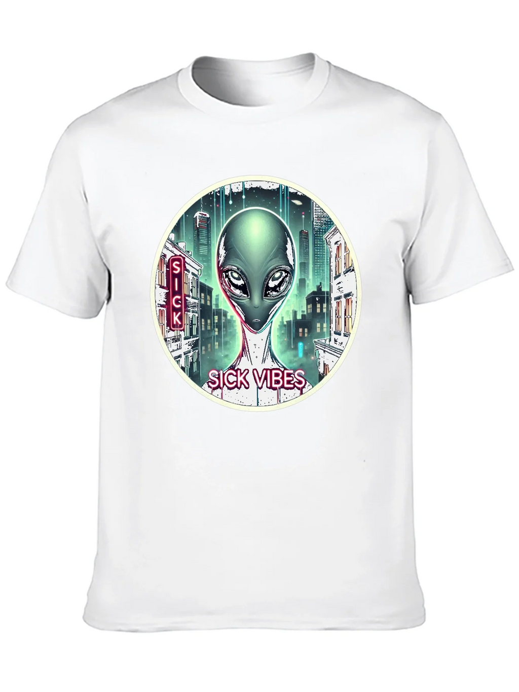 Sick Vibes Alien T-Shirt product image 7