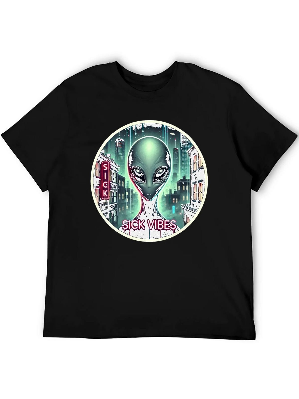 Sick Vibes Alien T-Shirt product image 5
