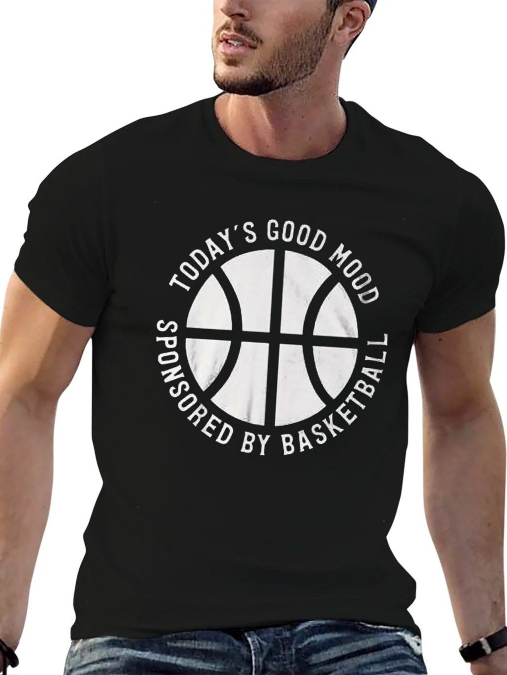 Todays Good Mood Basketball Graphic Tee product image 6