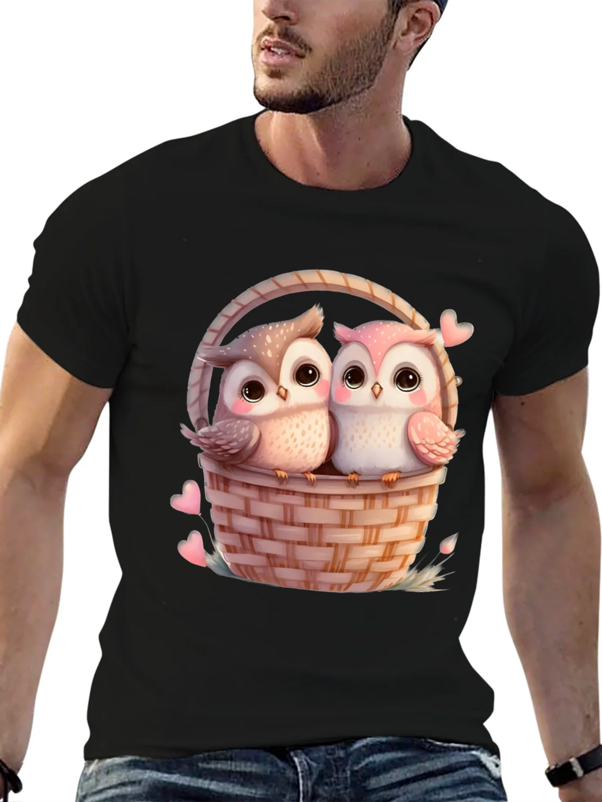 Owl Love Basket Graphic Tee product image 6