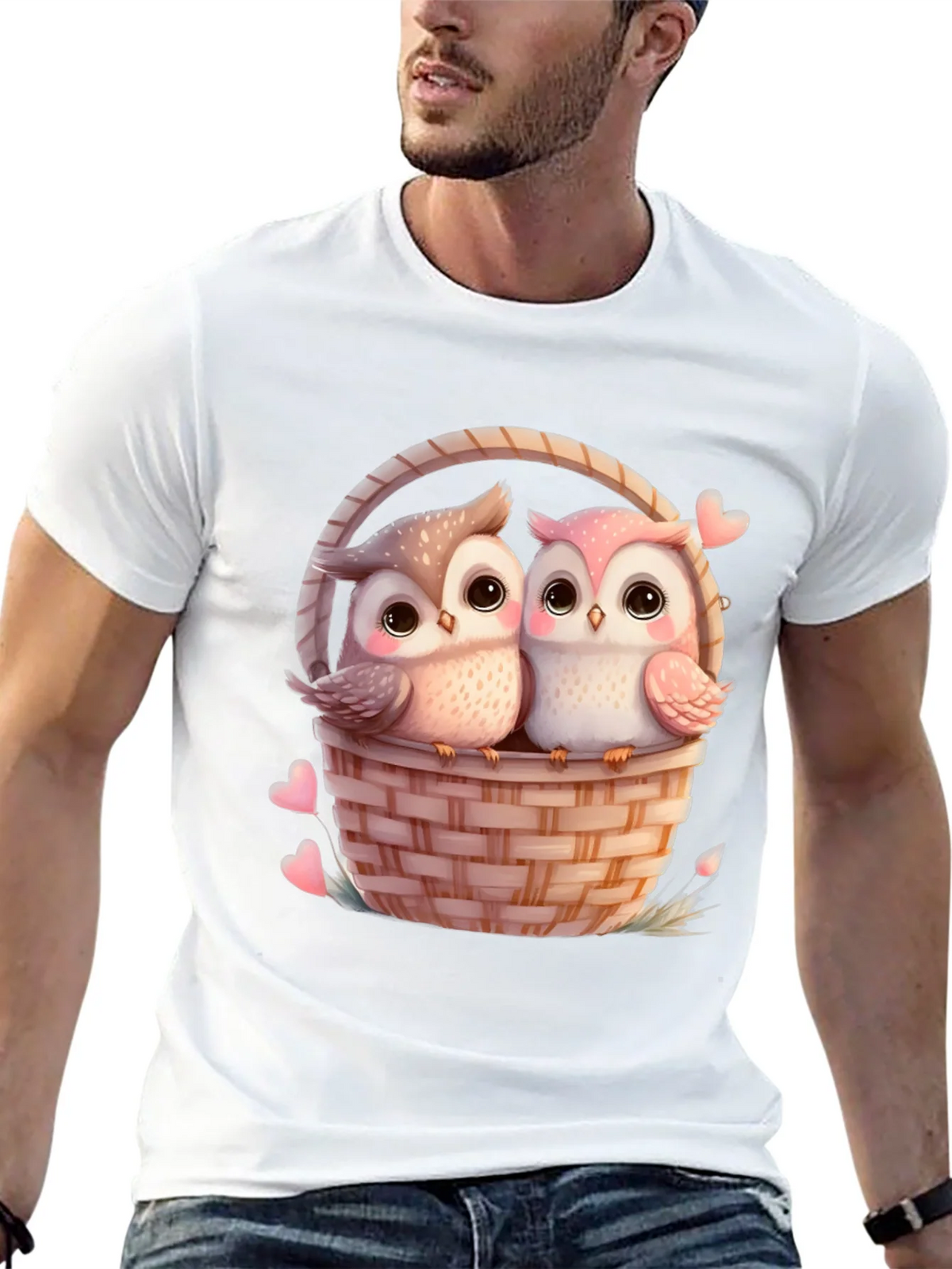 Owl Love Basket Graphic Tee product image 12