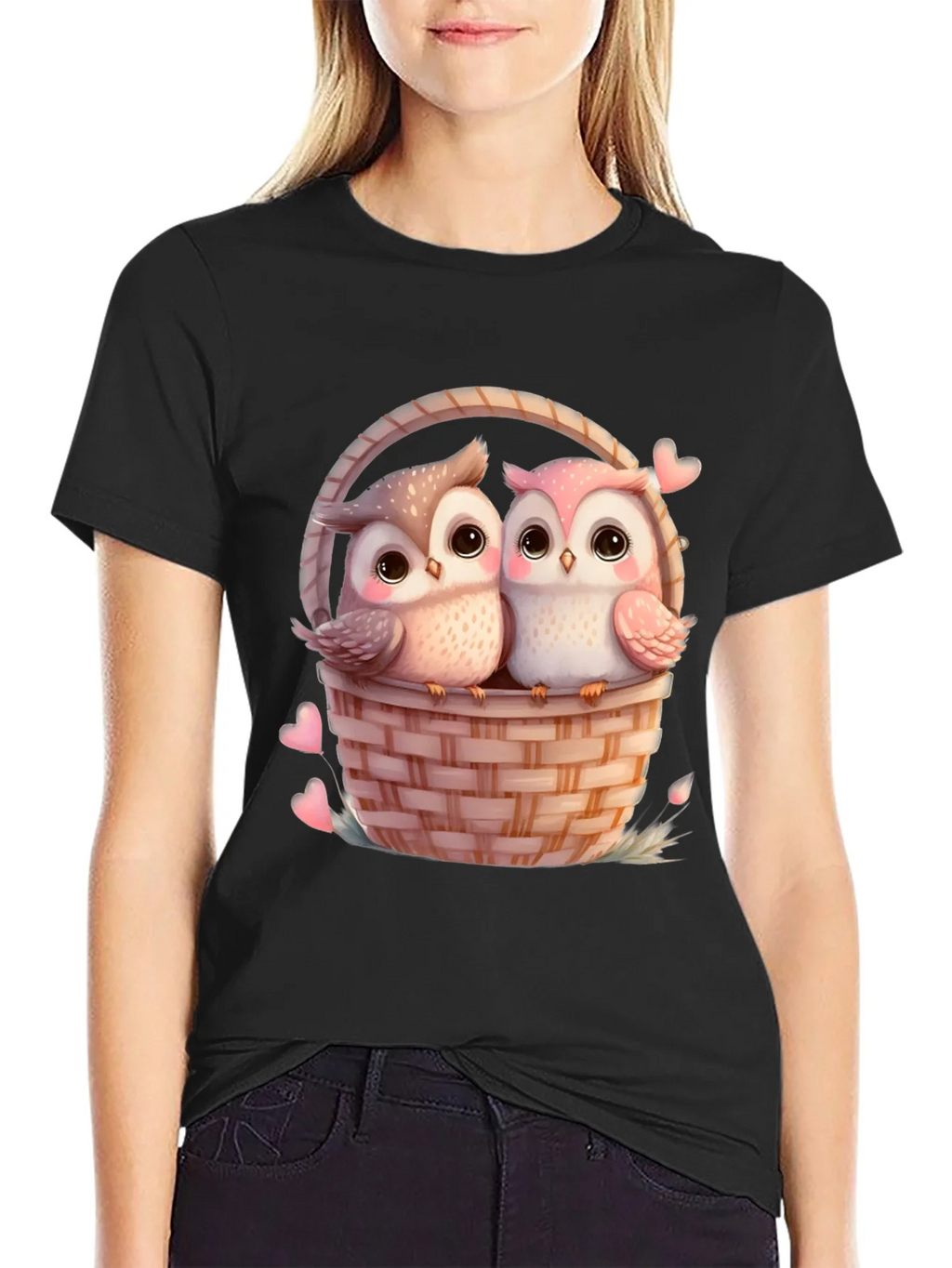 Owl Love Basket Graphic Tee product image 2