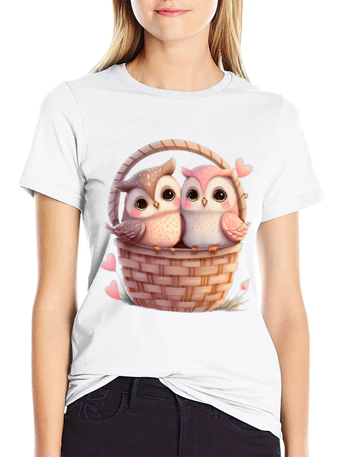 Owl Love Basket Graphic Tee product image 8