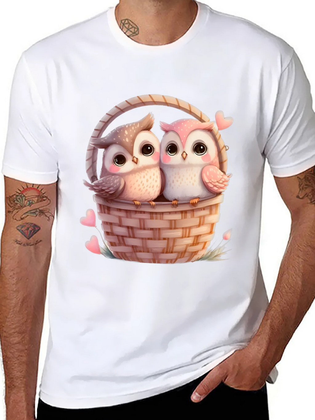 Owl Love Basket Graphic Tee product image 7