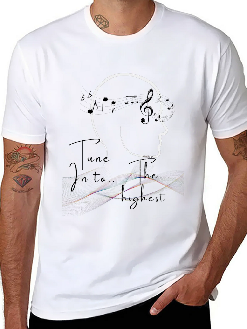 Musical Mind Black Graphic T-Shirt product image 7