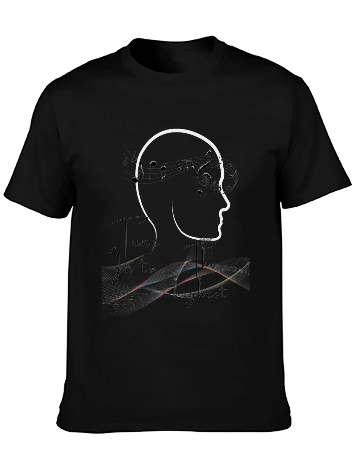 Musical Mind Black Graphic T-Shirt product image 3