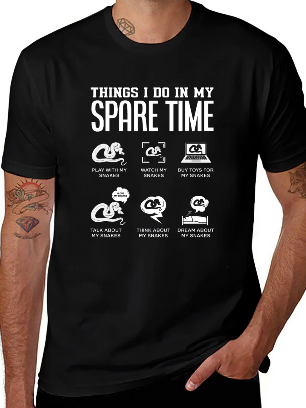 Spare Time Snake Lover T-Shirt product image 1